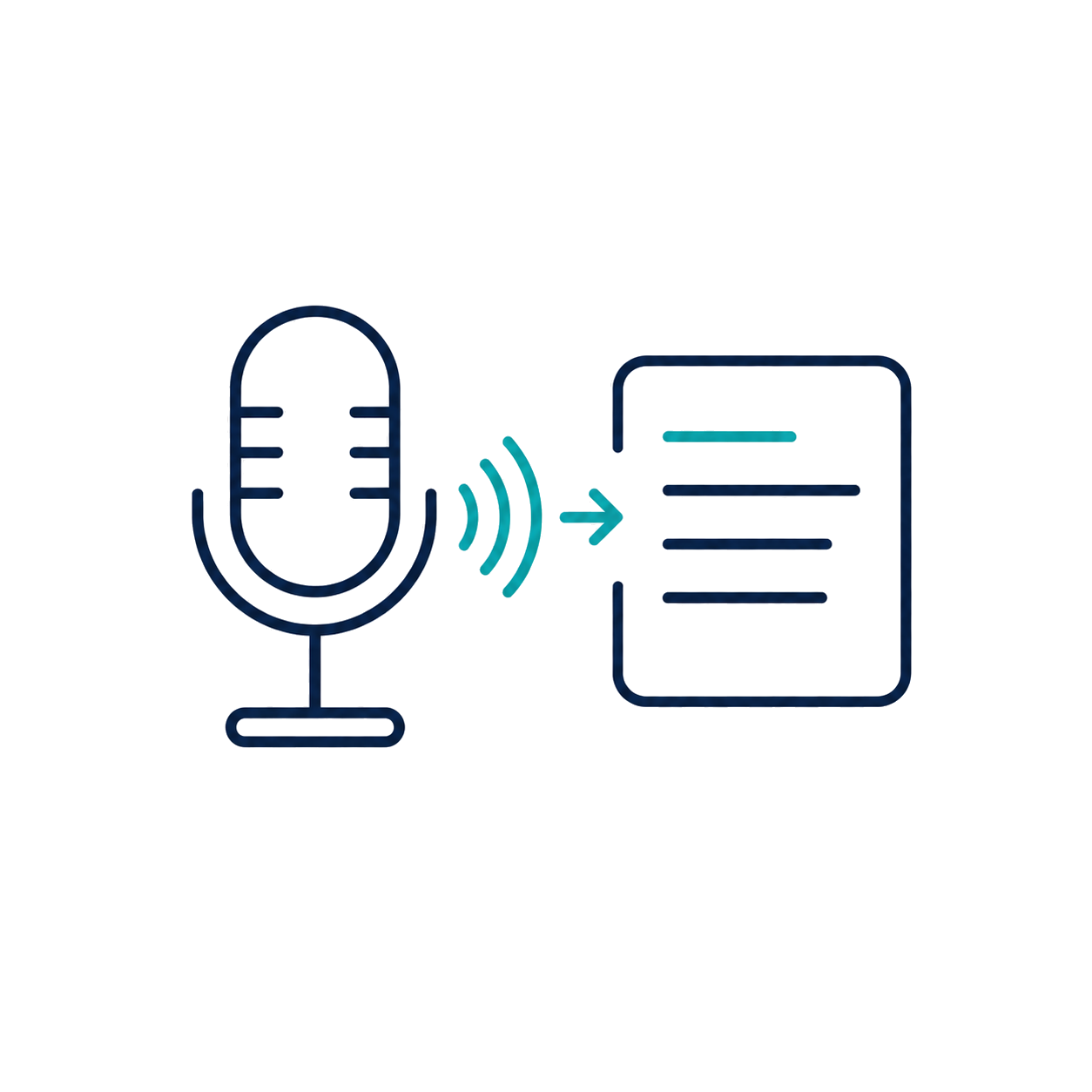音声を文章化するアイコン